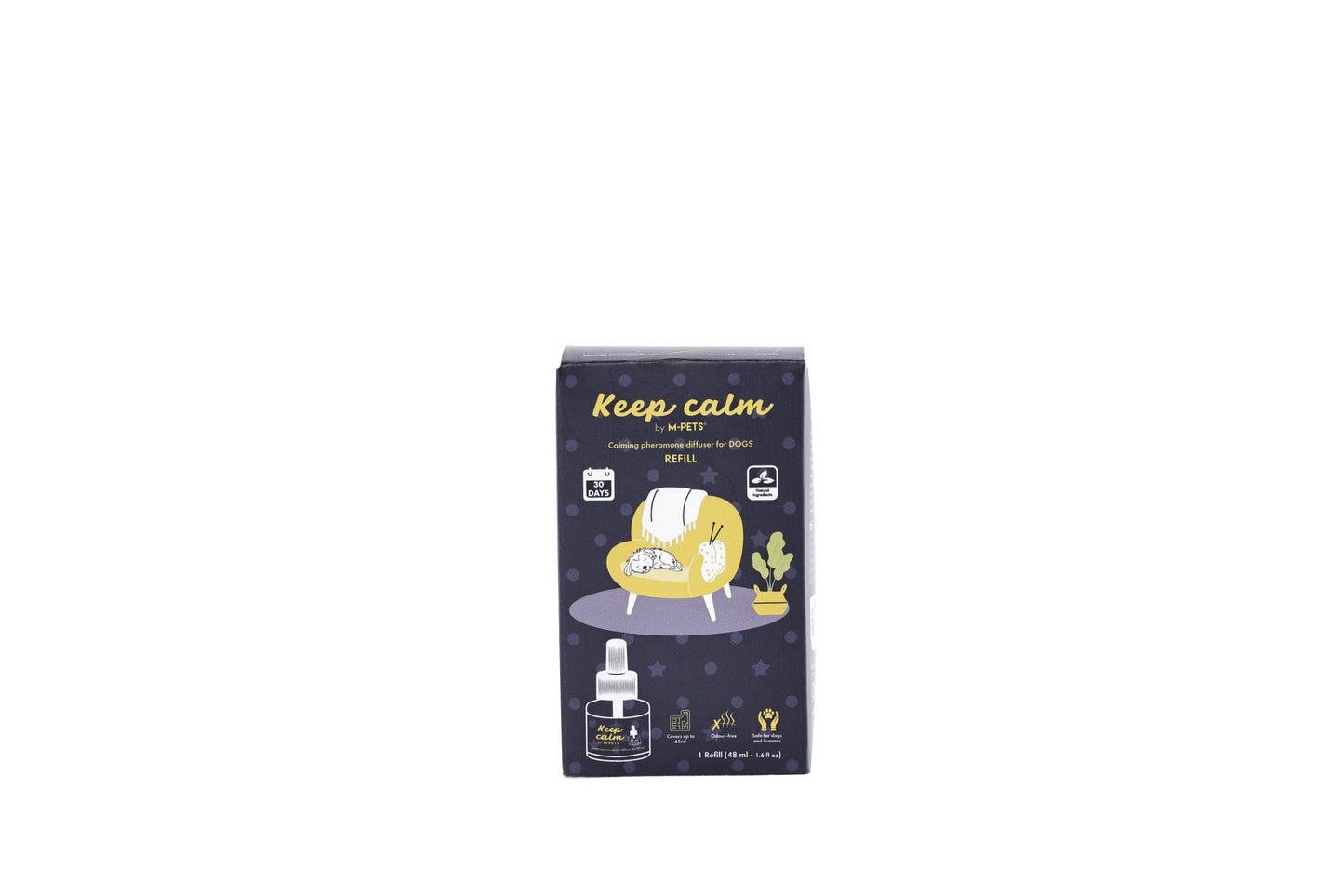 M-PETS Keep Calm Dog Pheromone Diffuser Refill – Supports Anxiety Reduction, Barking & Stress (48 ml)