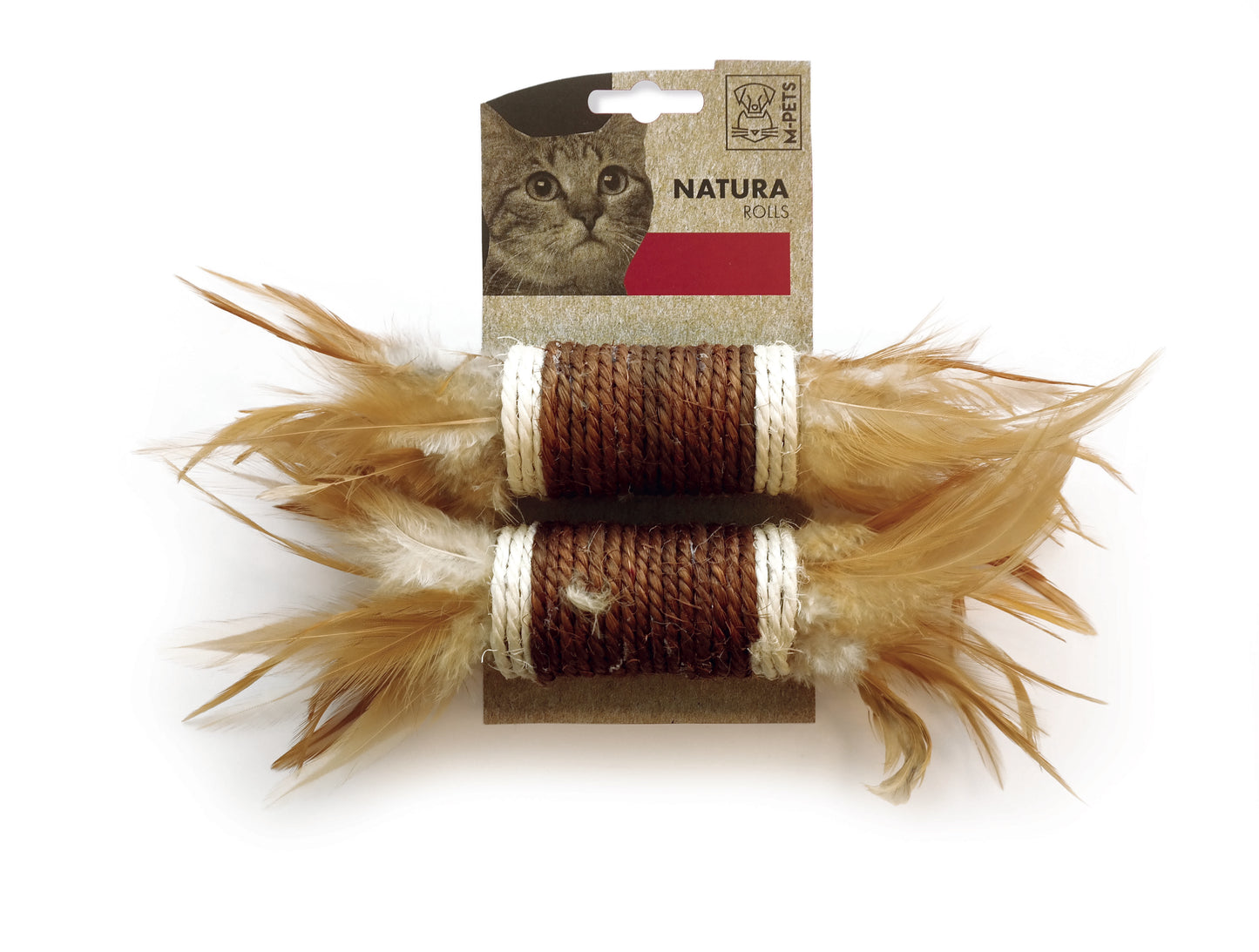 MPETS Natura Feather Rolls - Cat Toy, Mixed Colour