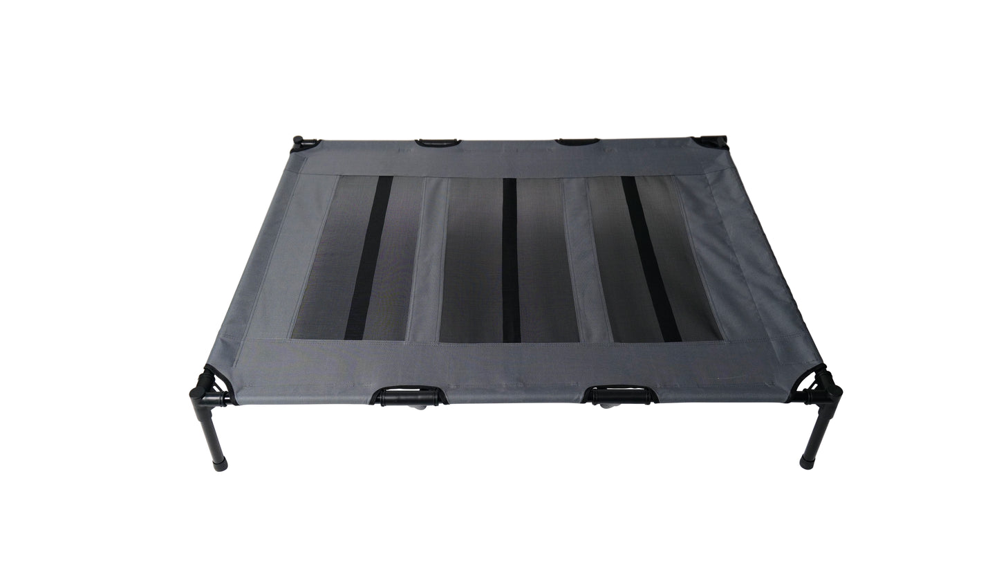 M-PETS ELEVATED Pet Bed XL – Breathable Mesh Raised Dog Bed, Grey
