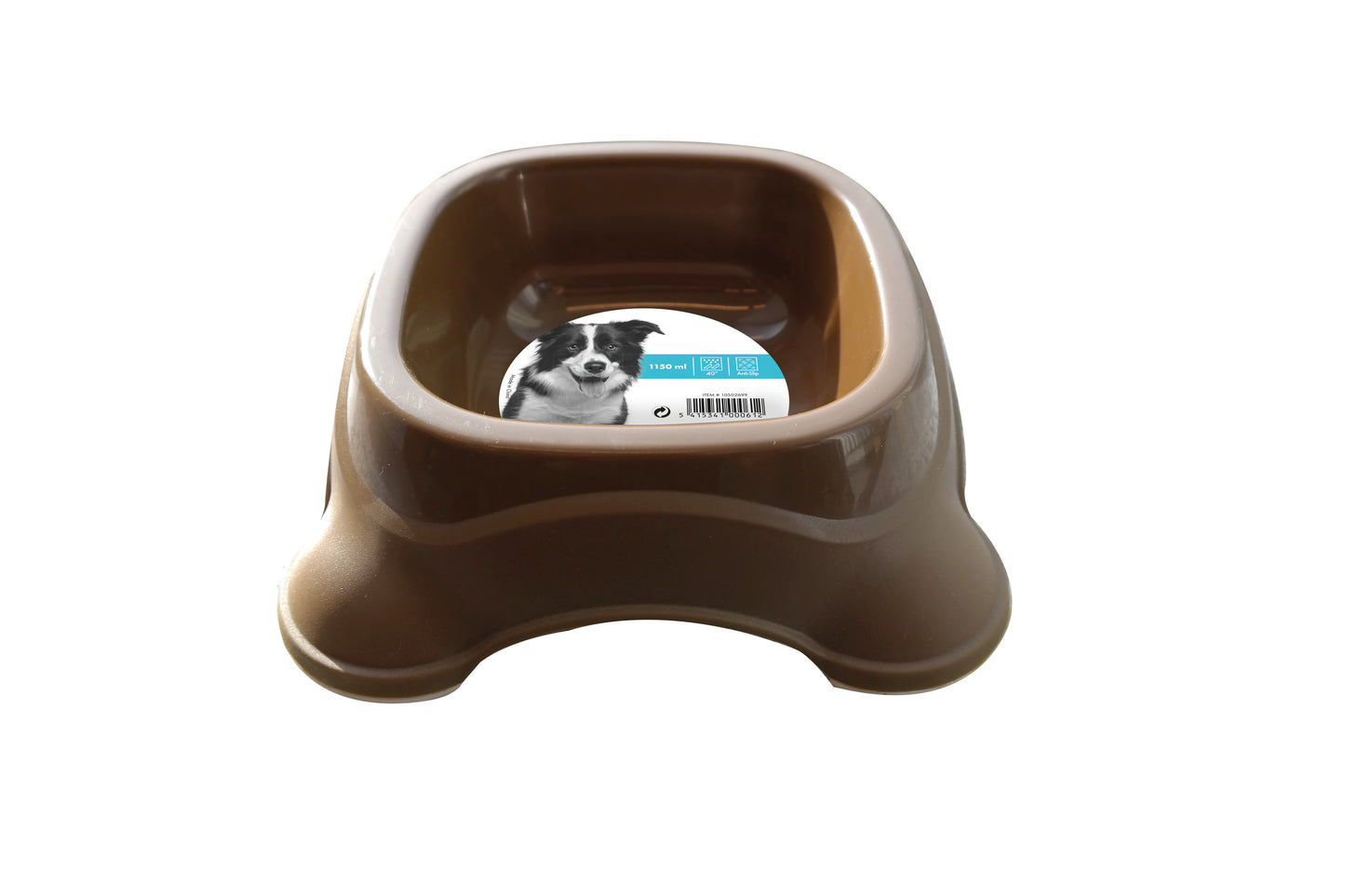 Large Dog Bowl 1150 ml (50,72 fl oz), Anti-Slip Plastic Pet Food & Water Bowl, Durable Dishwasher Safe Dog Feeding Bowl for Small Medium Large Dogs & Cats