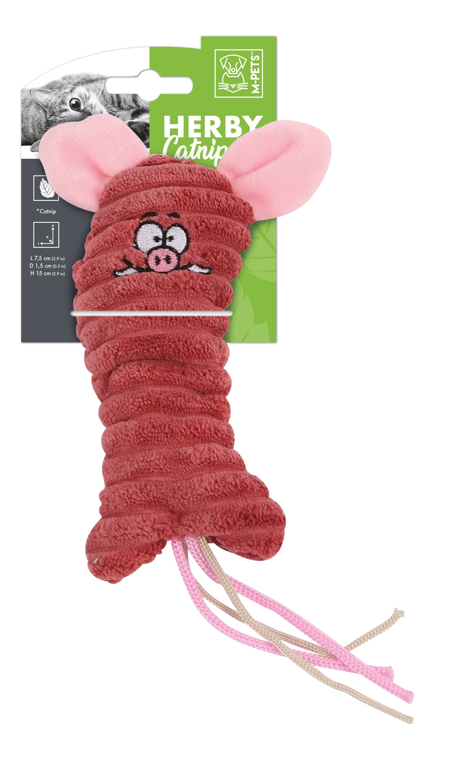 M-PETS HERBY Catnip Toy – Plush Catnip-Filled Play Toy
