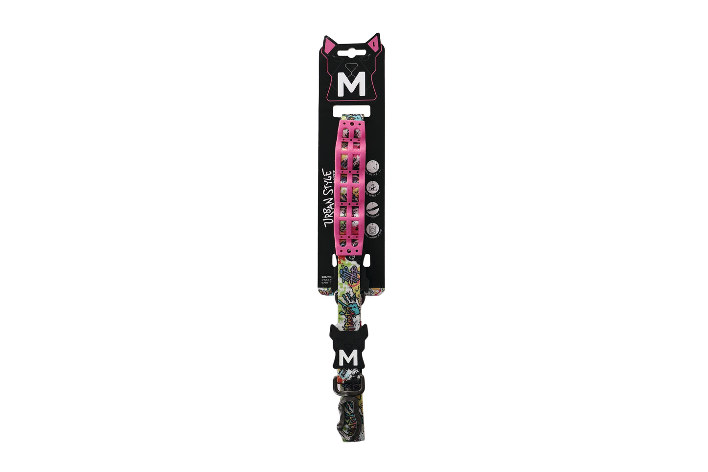 M-PETS Urban Style Dog Leash with Shock Absorber, Adjustable Length, Lockable Buckle, Machine Washable