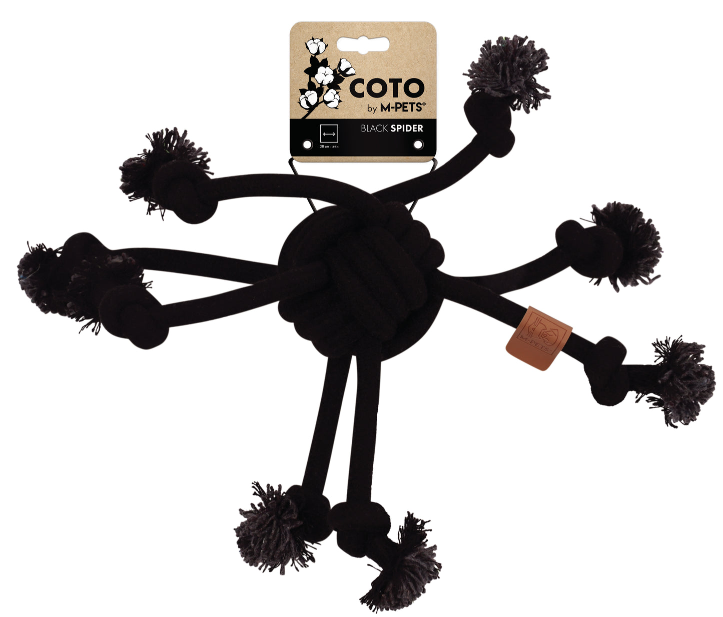 M-PETS COTO Cotton Rope Spider Dog Toy, 38 cm
