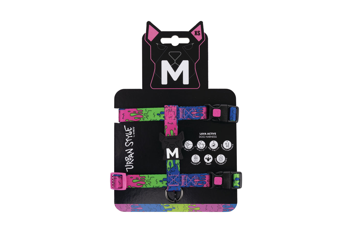 M-PETS Urban Style Active Dog Harness – Adjustable, Durable, Lockable Buckle, H-Style Comfort Fit