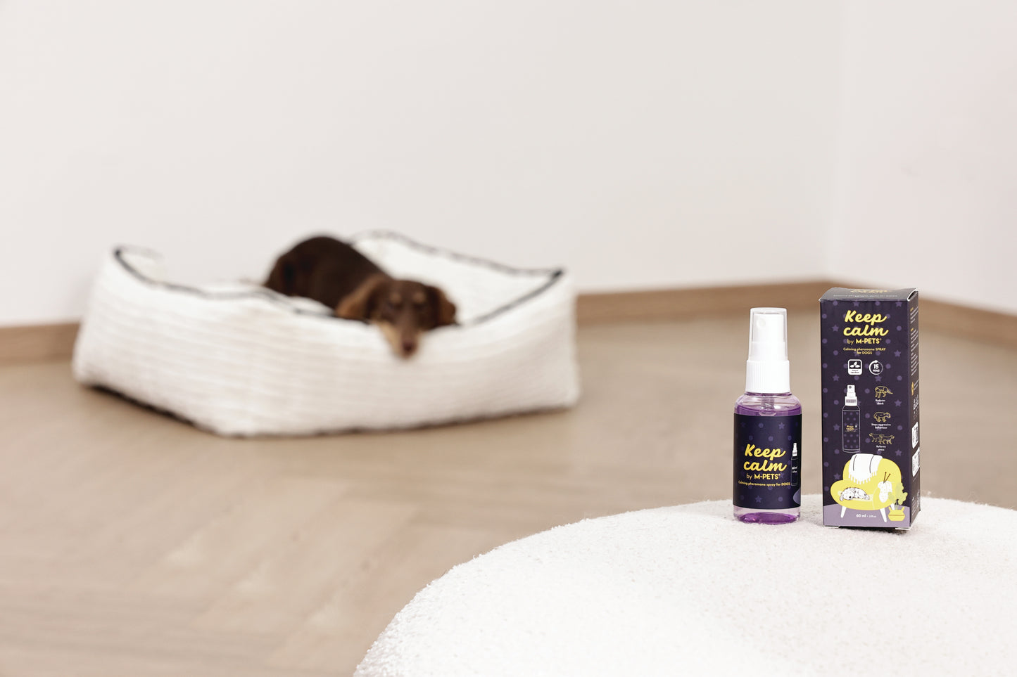 M-PETS Keep Calm Dog Pheromone Diffuser & Fast-Acting Spray – Supports Anxiety Reduction, Barking & Stress (60 ml)