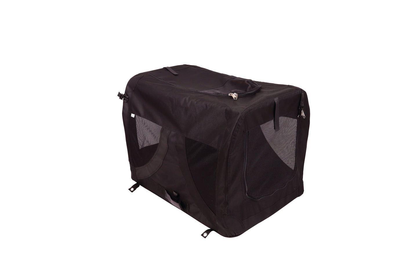 M-PETS Comfort Crate Foldable Dog Crate – Portable Wire & Oxford Soft Crate with Metal Frame, Quick Setup Travel Kennel