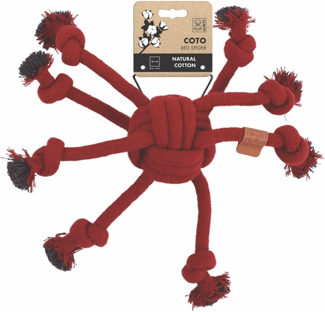 M-PETS COTO Cotton Rope Spider Dog Toy, 38 cm