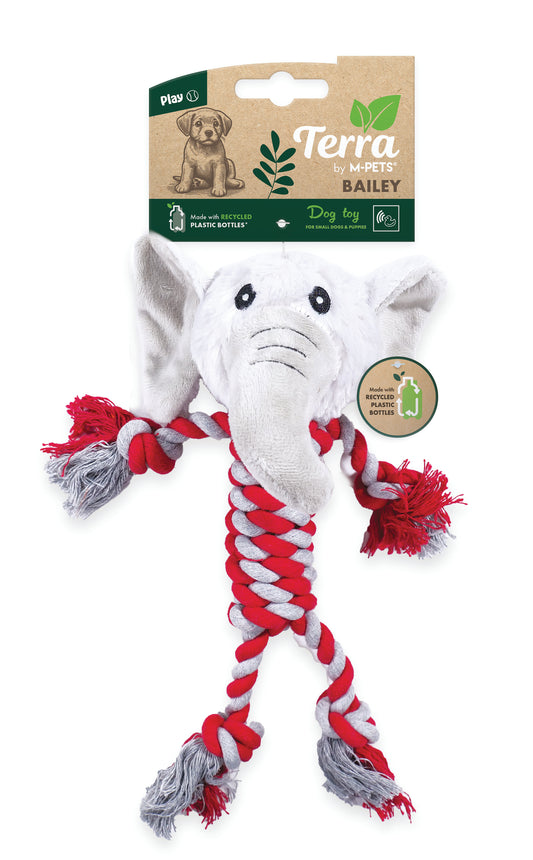 M-PETS Terra ECO Dog Toy – Squeaky Plush Dog Toy Made from Recycled Plastic Bottles, Soft & Durable Dog Toy