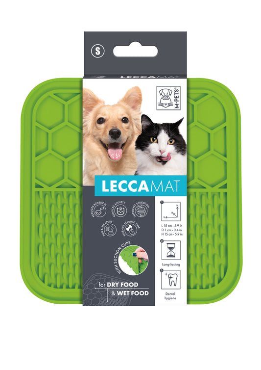 M-PETS LECCA Lick Mat for Dogs & Cats, Food-Grade Silicone Slow Feeder with Strong Suction Cups