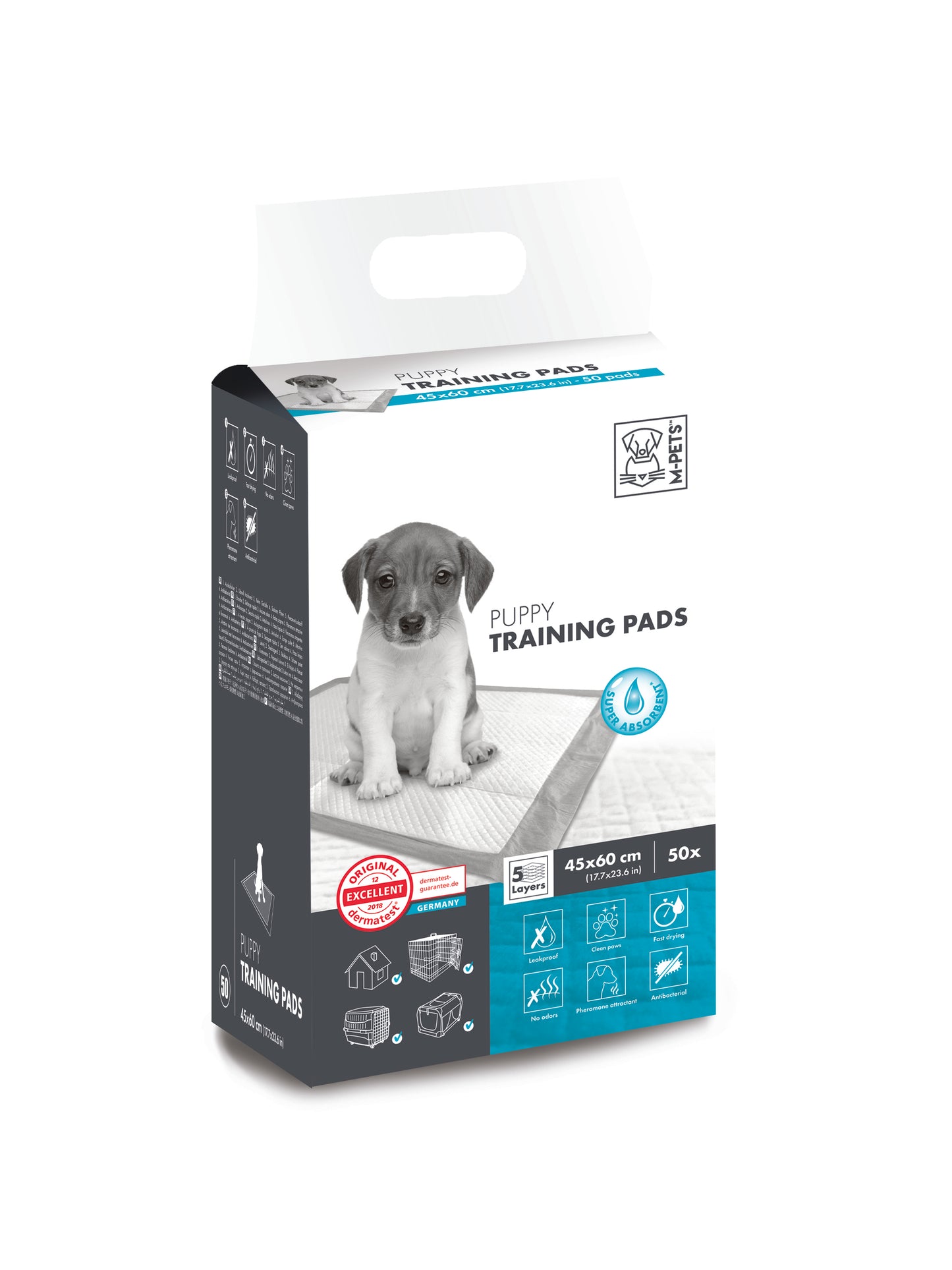 M-PETS Puppy Training Pads for Dogs – Leakproof Fast-Drying Puppy Pee Pads with Odor Control & Clean Paws Technology