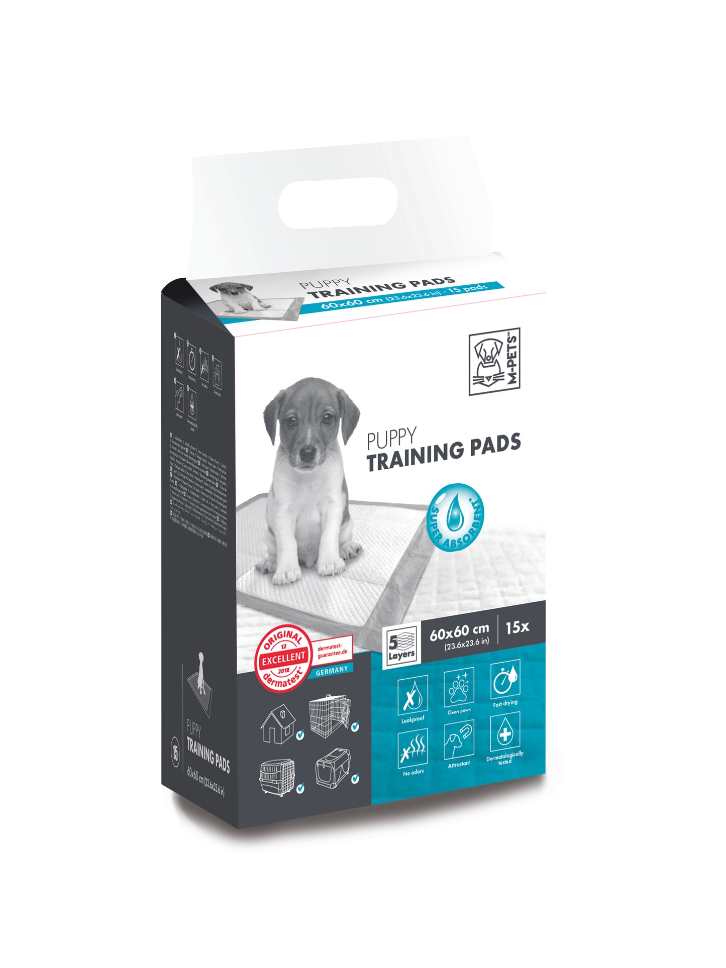M-PETS Puppy Training Pads for Dogs – Leakproof Fast-Drying Puppy Pee Pads with Odor Control & Clean Paws Technology