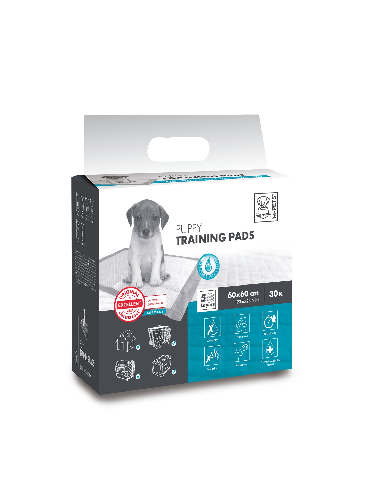 M-PETS Puppy Training Pads for Dogs – Leakproof Fast-Drying Puppy Pee Pads with Odor Control & Clean Paws Technology