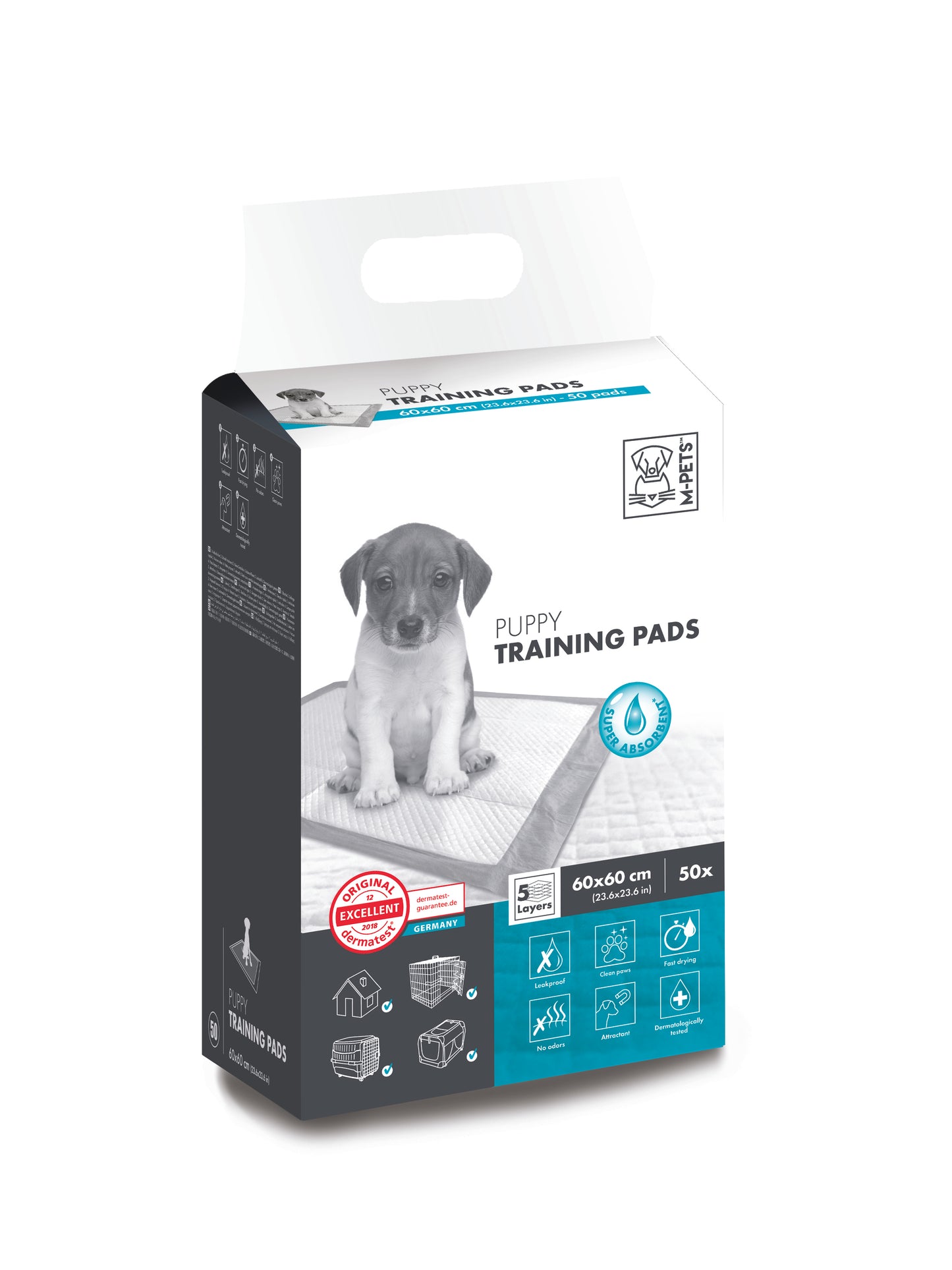 M-PETS Puppy Training Pads for Dogs – Leakproof Fast-Drying Puppy Pee Pads with Odor Control & Clean Paws Technology