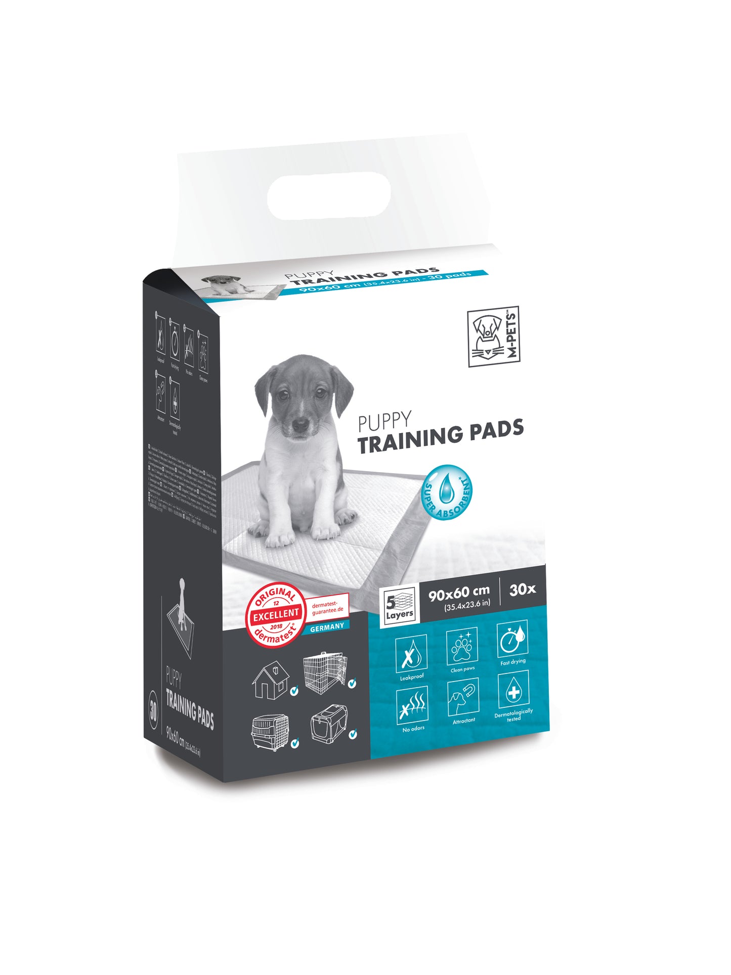 M-PETS Puppy Training Pads for Dogs – Leakproof Fast-Drying Puppy Pee Pads with Odor Control & Clean Paws Technology
