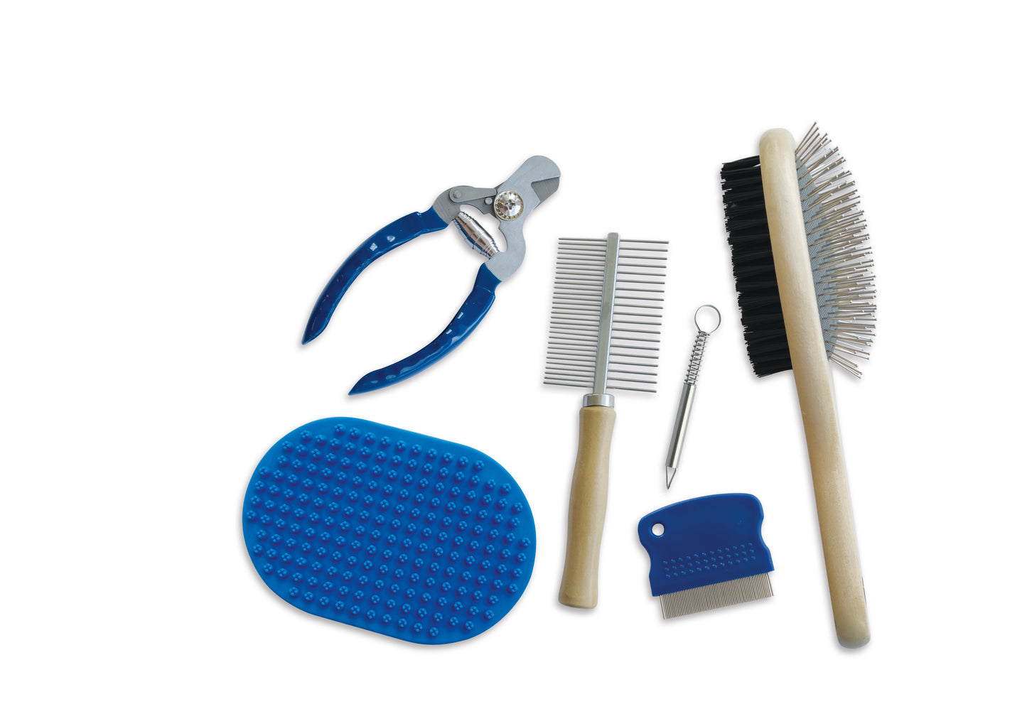 M Pets Grooming Grooming Set for Dogs 6 Pieces Black and Blue