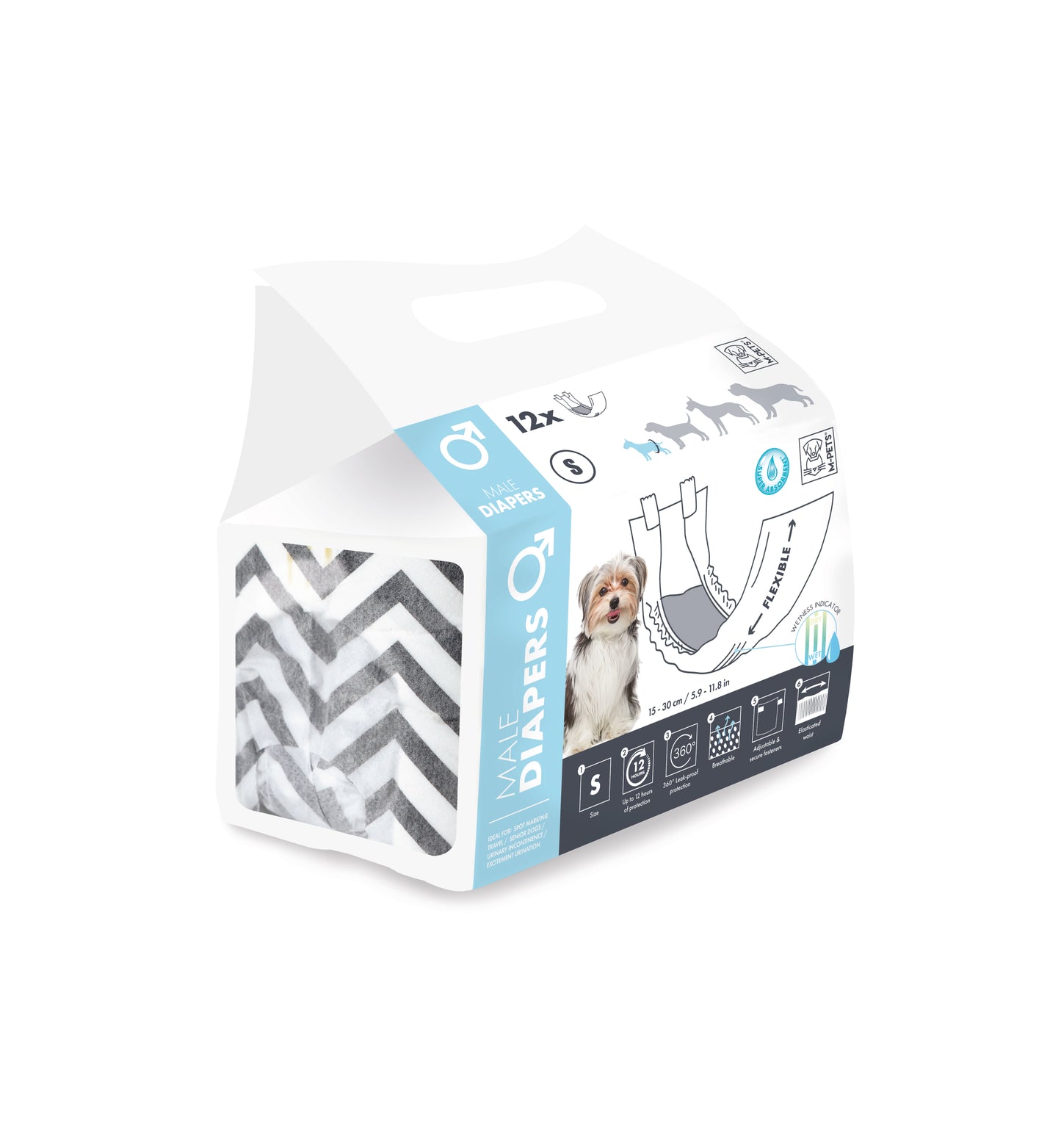 M-PETS Disposable Dog Diapers for Male & Female Dogs