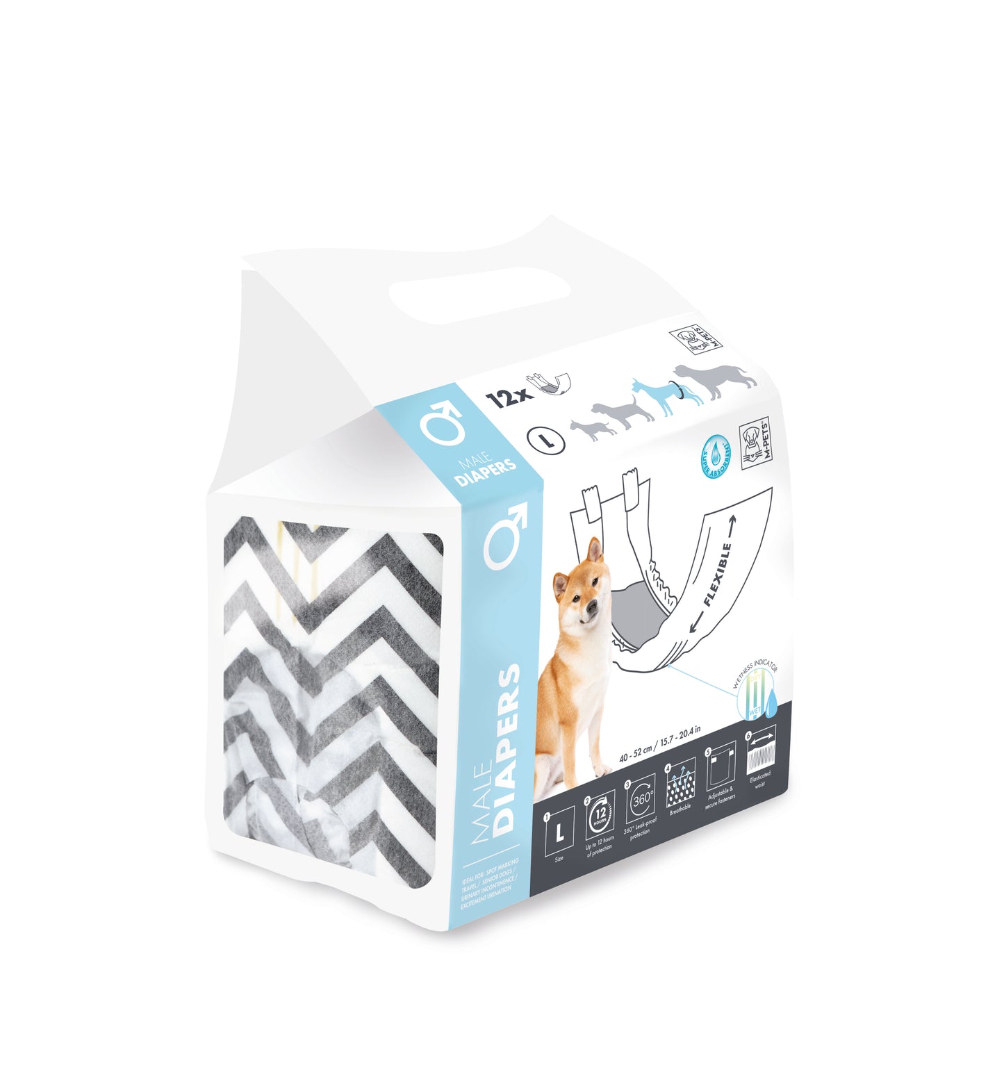 M-PETS Disposable Dog Diapers for Male & Female Dogs