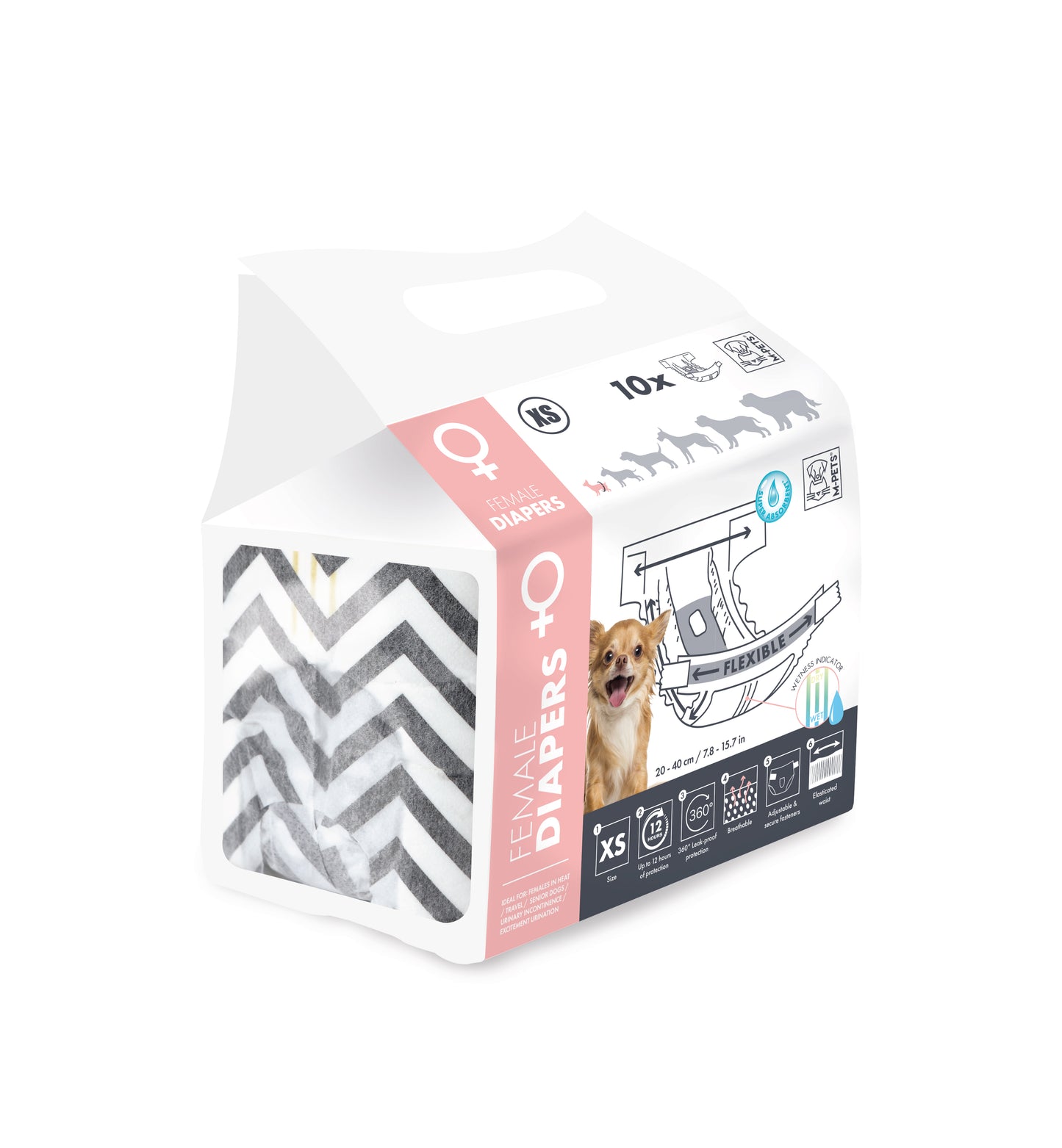 M-PETS Disposable Dog Diapers for Male & Female Dogs