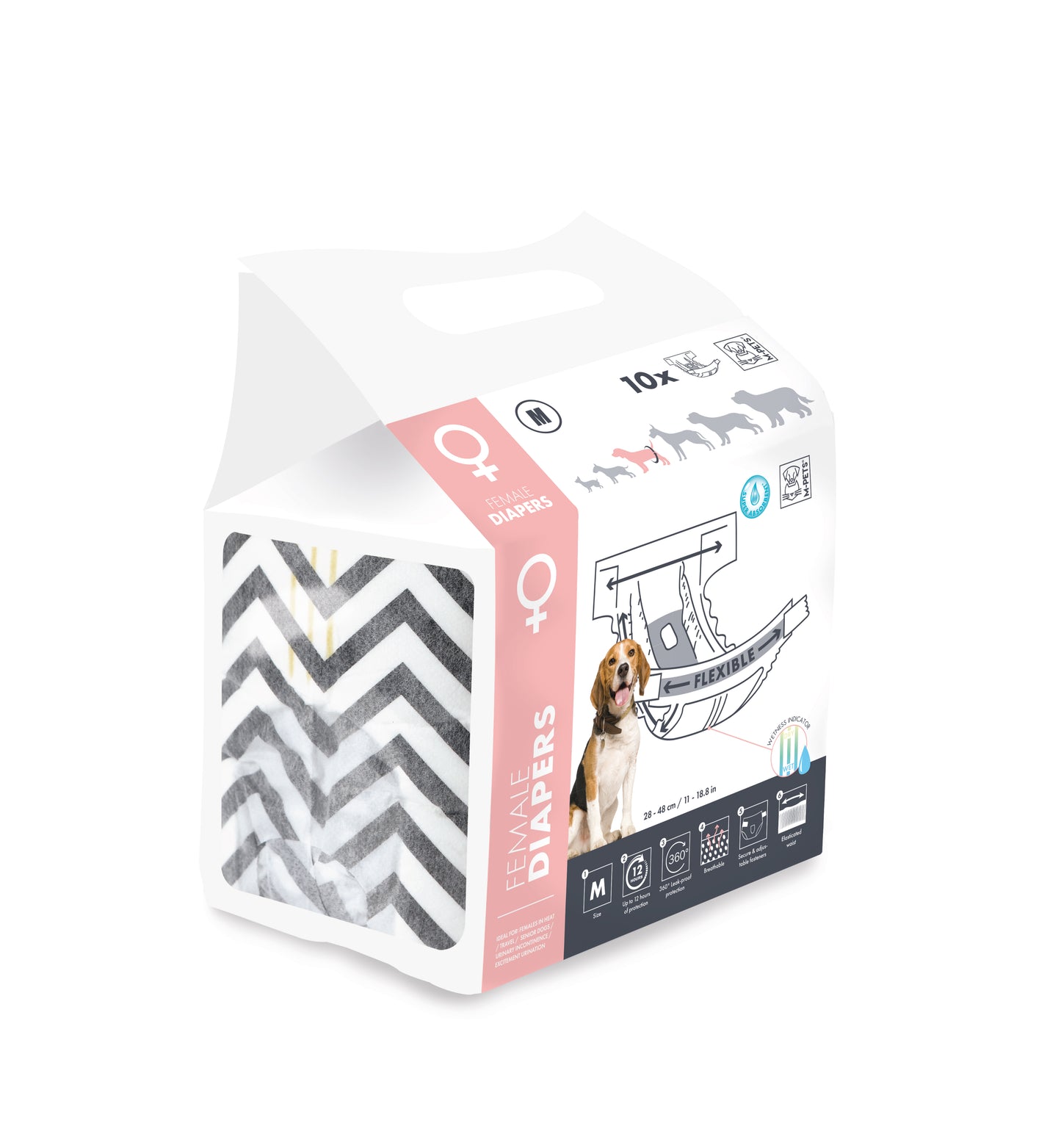 M-PETS Disposable Dog Diapers for Male & Female Dogs