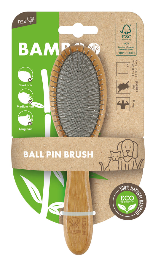 M-PETS - Bamboo Ball Pin Brush for Pets