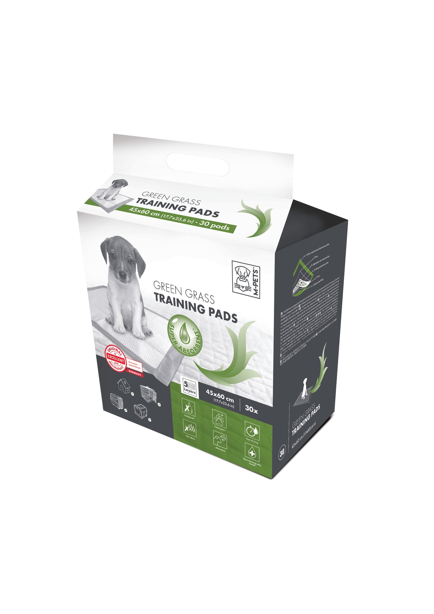 Grass Scented Dog Training Pads – Leakproof, Fast-Drying, 30 Count