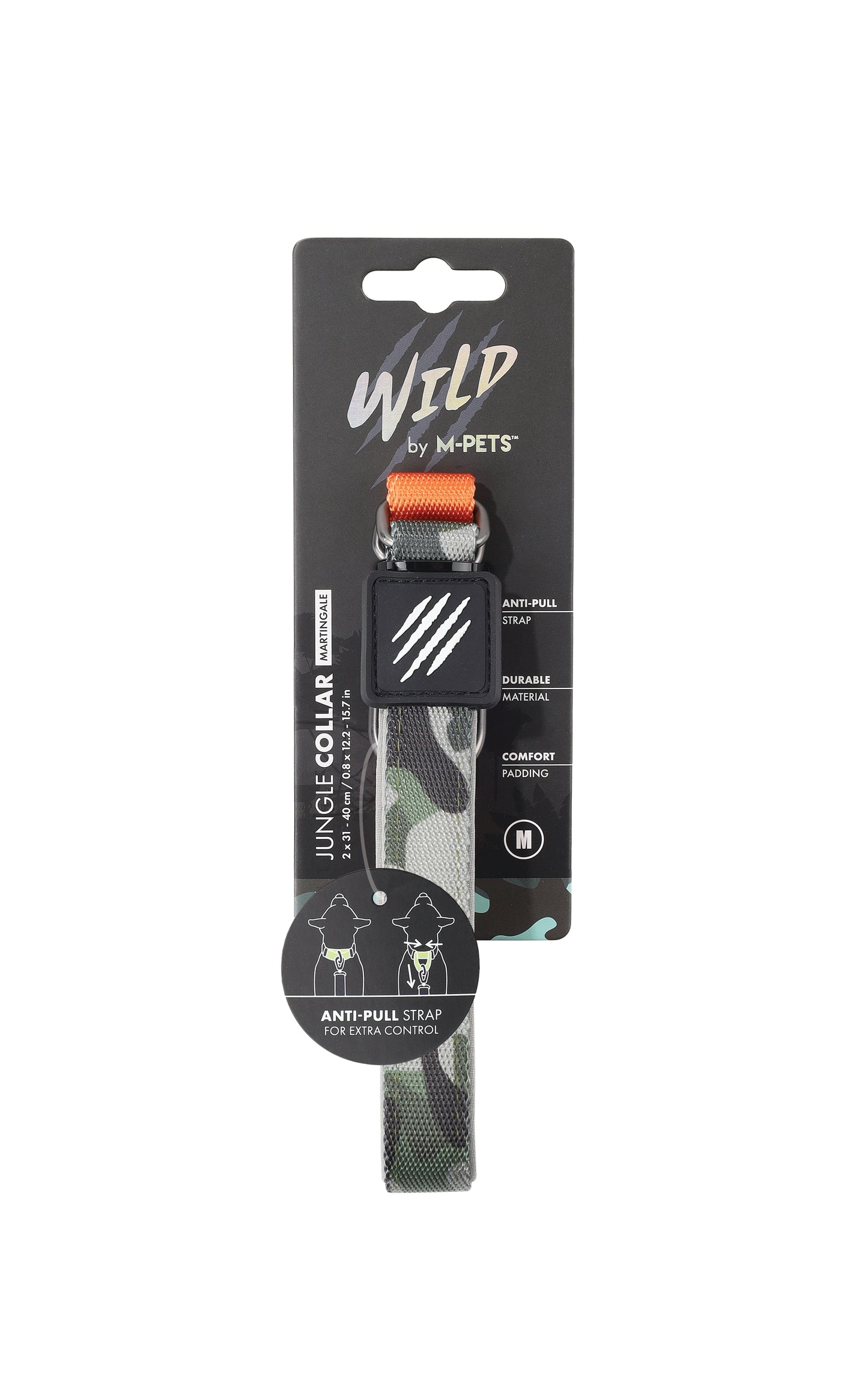 M-PETS - Wild Jungle Necklace - Orange & Camouflage