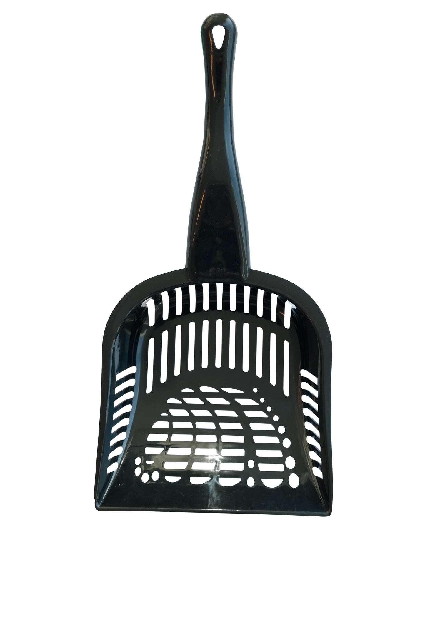 M-Pets Large Plastic Cat Litter Scoop, Kitty Litter Scooper with Wide Shovel & Reinforced Edge, Durable Easy-Clean Cat Litter Scoop, Black
