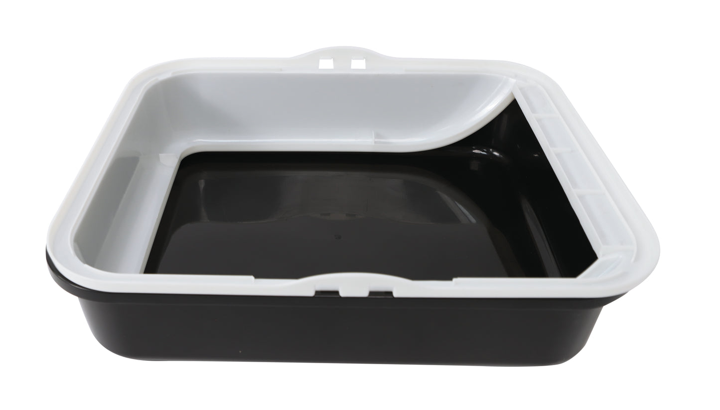 M-PETS - Litter Tray - SIWA L Black & White 55 x 45.5 x 23 cm