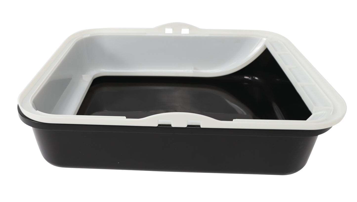 M-PETS - Litter Tray - SIWA L Black & White 55 x 45.5 x 23 cm