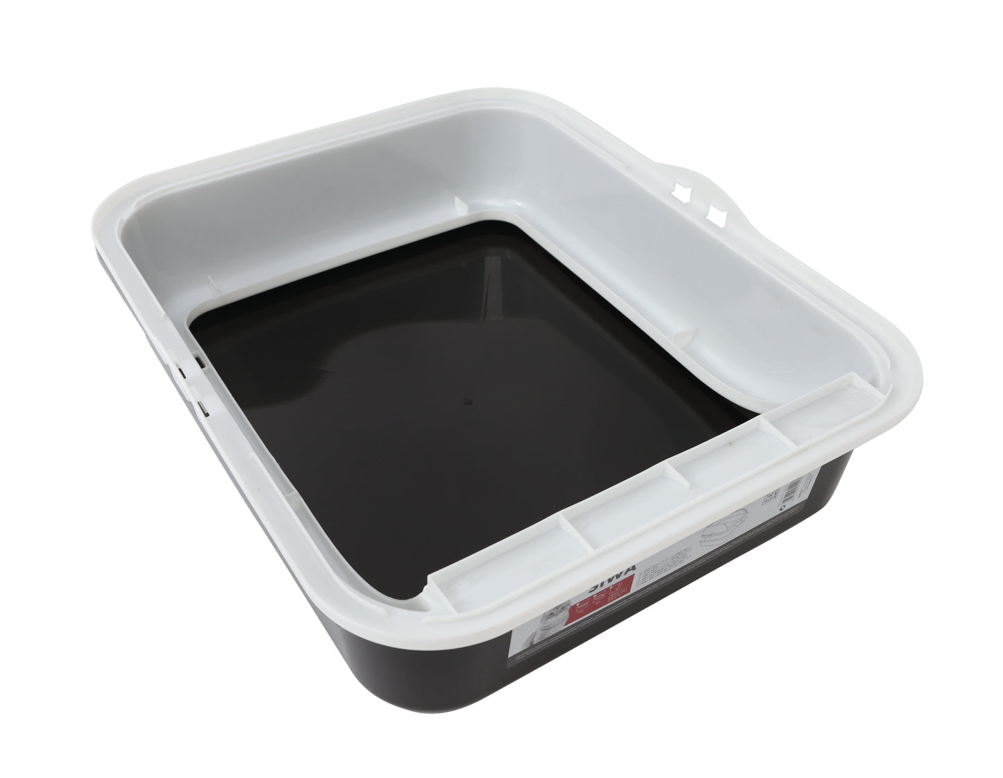 M-PETS - Litter Tray - SIWA L Black & White 55 x 45.5 x 23 cm