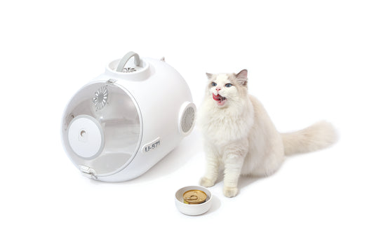 SUBMARINE Pet Carrier – Multifunction Cat Carrier with LED Lighting, White