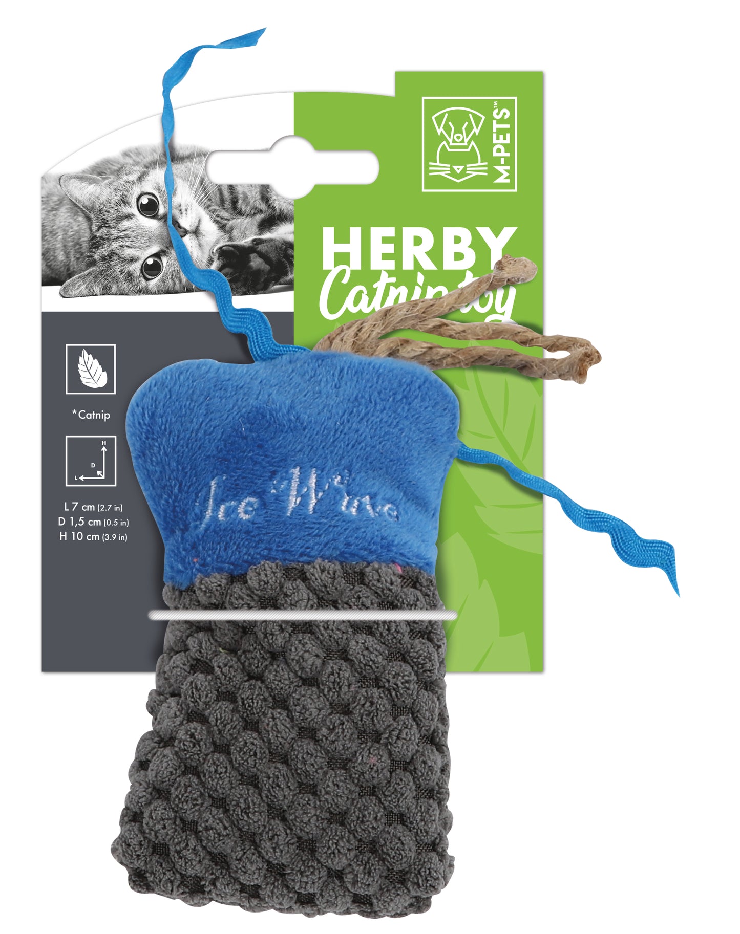 M-PETS HERBY Catnip Toy – Plush Catnip-Filled Play Toy
