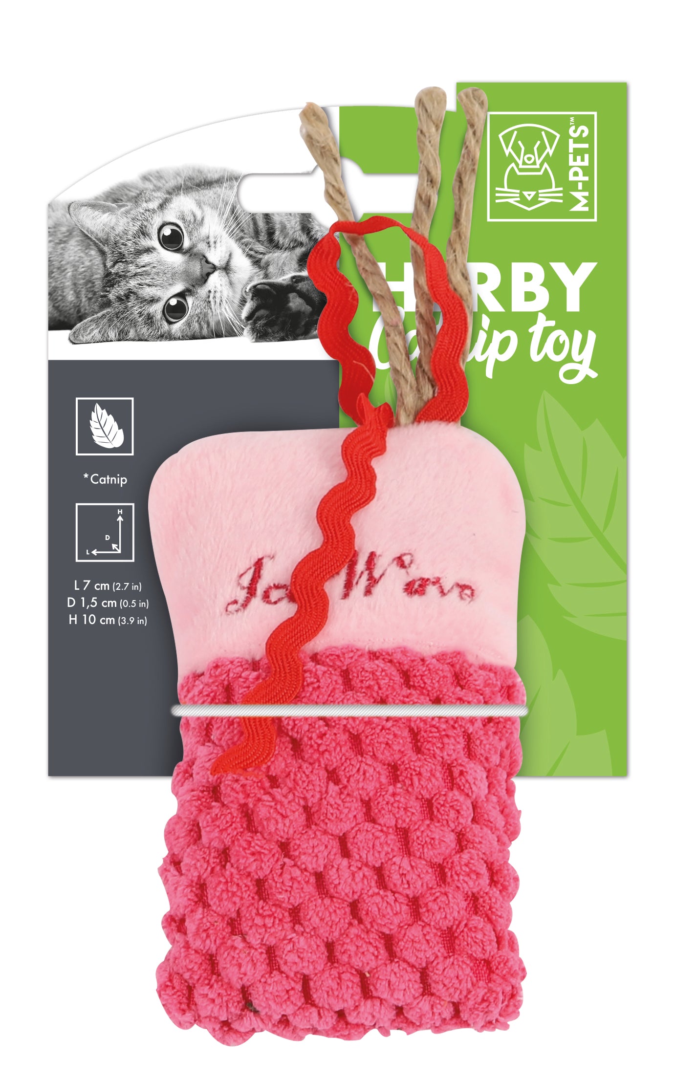 M-PETS HERBY Catnip Toy – Plush Catnip-Filled Play Toy