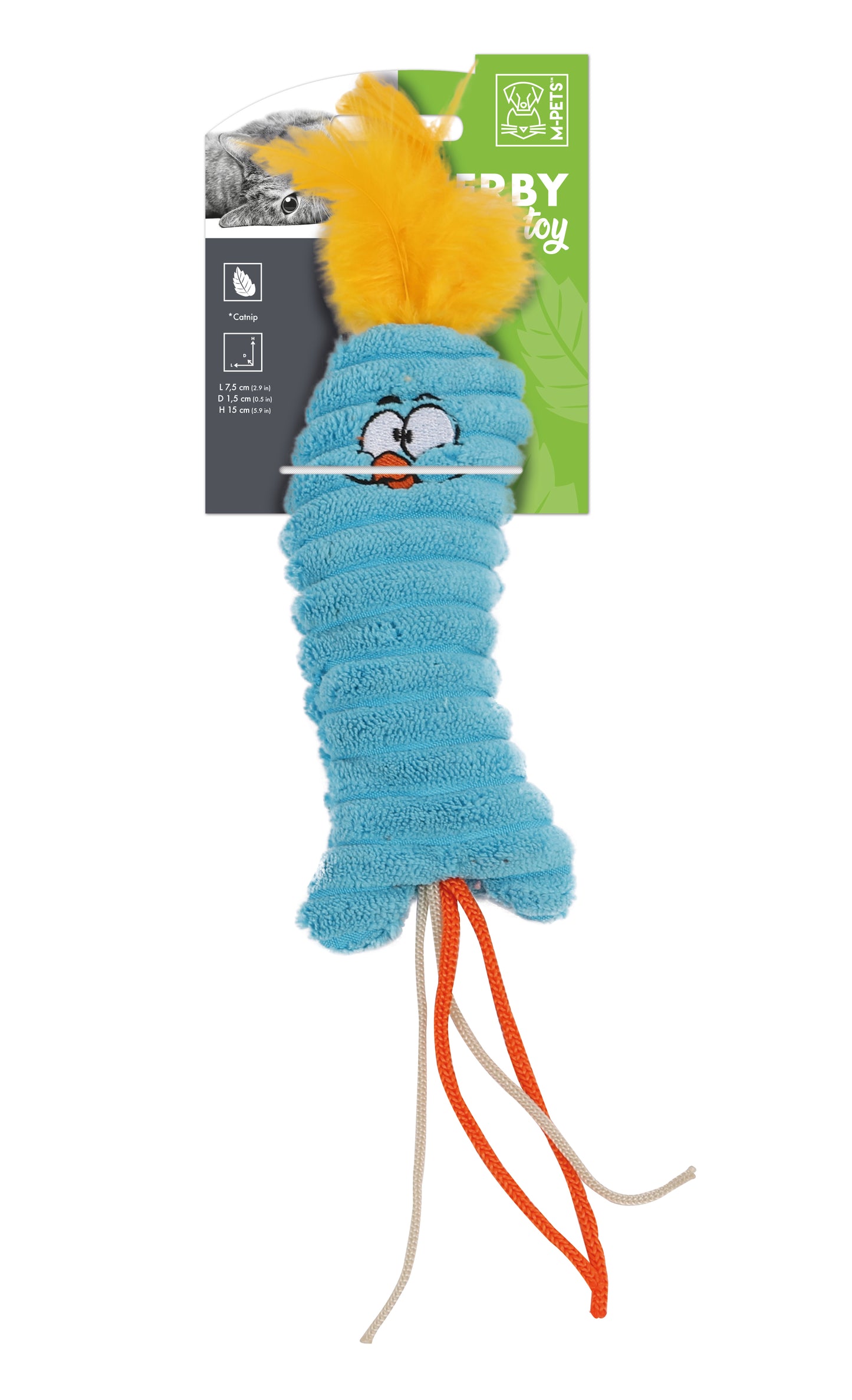 M-PETS HERBY Catnip Toy – Plush Catnip-Filled Play Toy