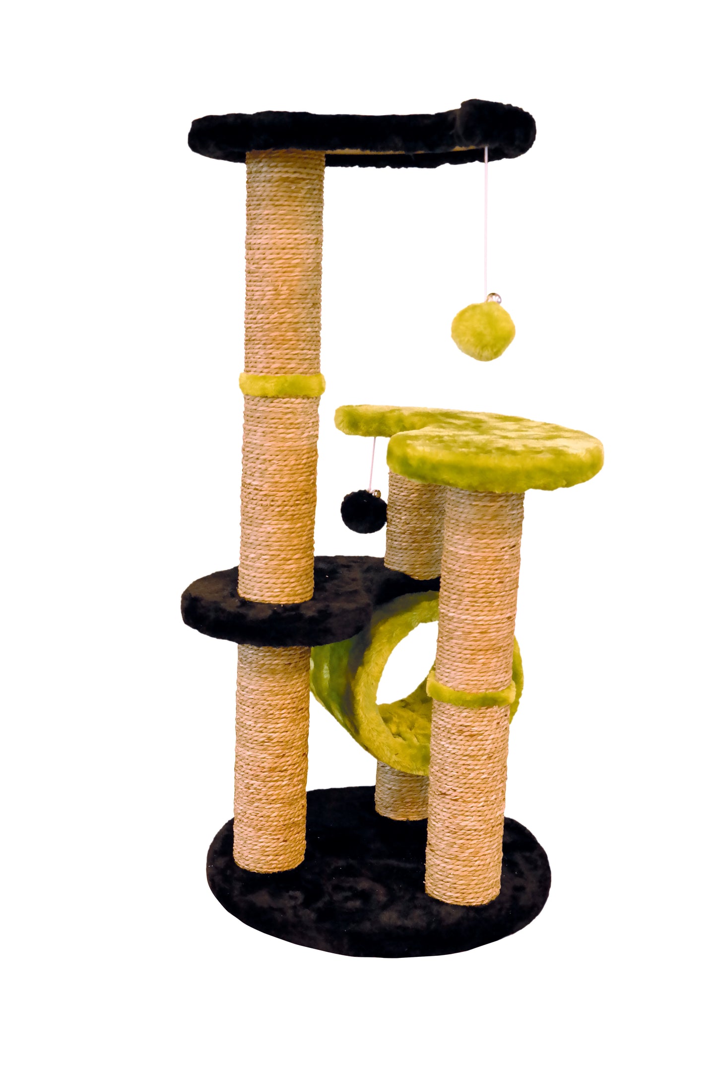 M-PETS EVEREST Cat Tree with Seagrass Scratching Post, 34 in Multi-Level Cat Tower