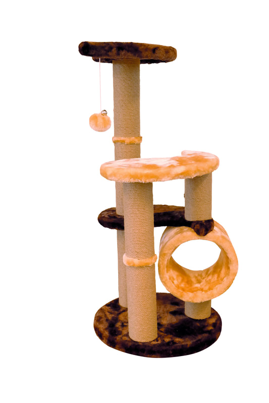 M-PETS VENTOUX Cat Tree with Natural Brown Jute Scratching Posts