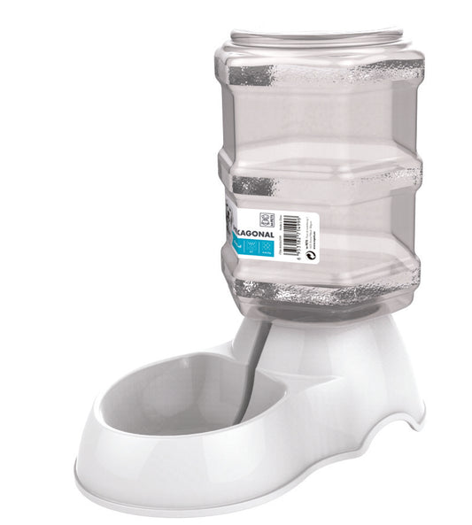 M-PETS Hexagonal Water Dispenser 3.5 L White for Dogs