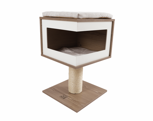 M-PETS CatElite Richard Cat Tree, 24.4 in Cat Tower with Sisal Scratching Post